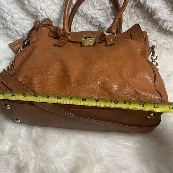 MICHAEL KORS Hamilton Brown Pebbled Leather large Tote  /Shoulder Bag. - Picture 12 of 16
